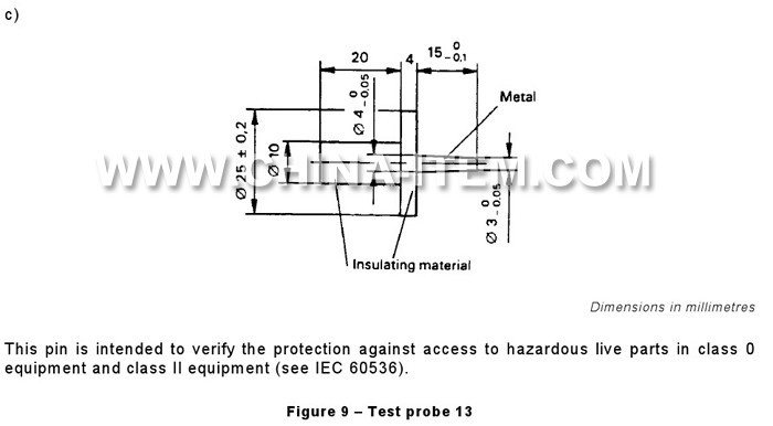 IEC 61032 Test Probe 13 Meets IEC CSA & UL Requirements, Supplier Wholesale Precision <a href=http://www.china-type.com/ target='_blank'>test probes</a> IEC 61032 Short Probe 13