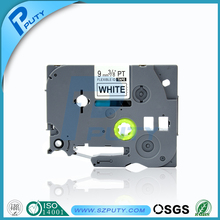 9mm Black on white tze Flexible label tape tze-FX221 tze FX221 for brother p-touch label printer ribbon cassette