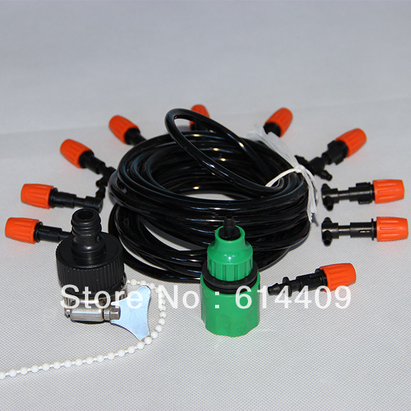 Free Shipping Misting Kits, Micro Irrigation, Fog Mist maker, Micro Cooling system with cooling moisturizing spray nozzles