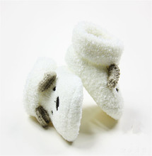 2015 New Cute Cartoon Baby Socks Bear Manual Slipper Shoes Newborn to 6 Month Autumn Winter