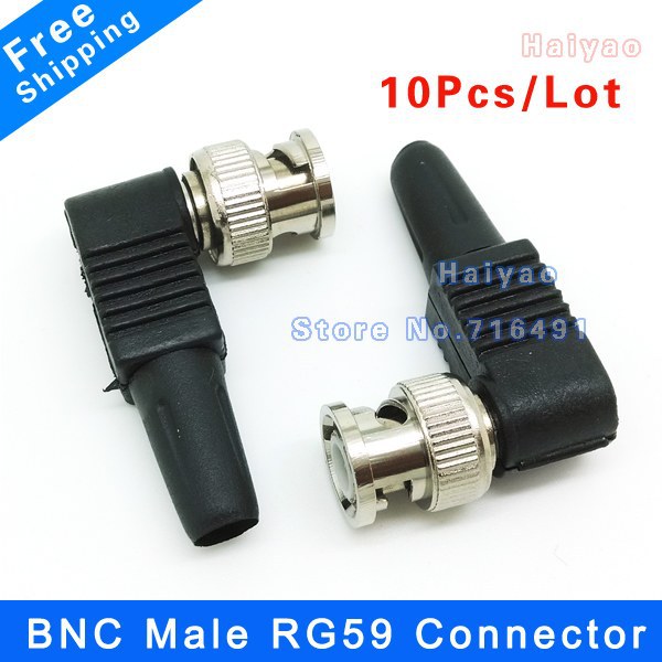 10 . RG59 BNC  pin Solderless    - BNC    