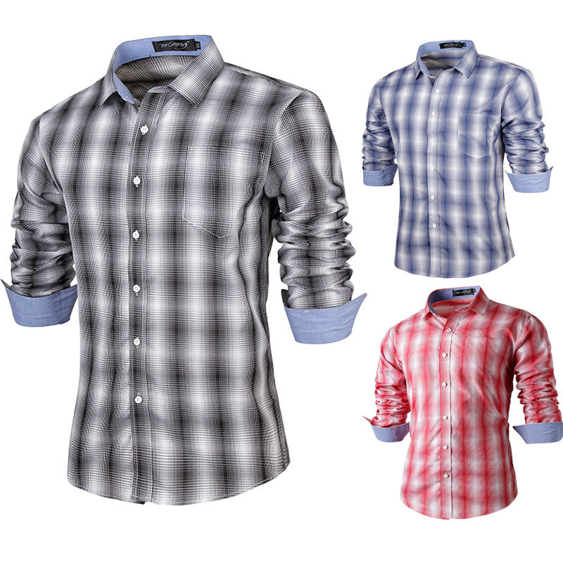 New 2015 Men\'S Casual Fashion Brand Dress Shirts ...