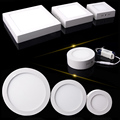 6W 12W 18W 24W Super Bright Round Square Surface LED Panel Wall Ceiling Down Light Mount