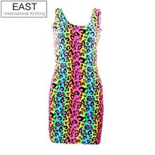 EAST KNITTING 2016 Women summer casual dress adventure time font b Tartan b font Red Neon
