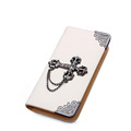 Metallic Cross And Chain Ornament Long Purse 2016 New Fashion Retro Cell Phone Bag Women Classy