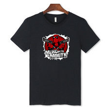 Trendy Deadpool Black 3xl T-shirt Men 2016 Summer Dead Pool T Shirt Men Colorful Print in Cartoon White Cotton Tees xxs Gray