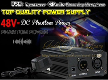 Free-Shipping! Top Quality 48V DC Phantom Power Supply For Condenser Vocal Broadcasting Recording Wired Microphone Computer Mic
