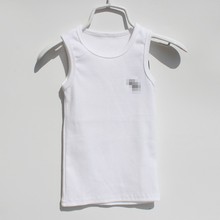 free shipping brand high quality cotton 2-8y underwaist kids boys girls baby sleeveless white t shirt summer vest candy color