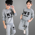 Free shipping New 2016 Autumn clothing sets kids pants Top boys girls kids clothes children tracksuit
