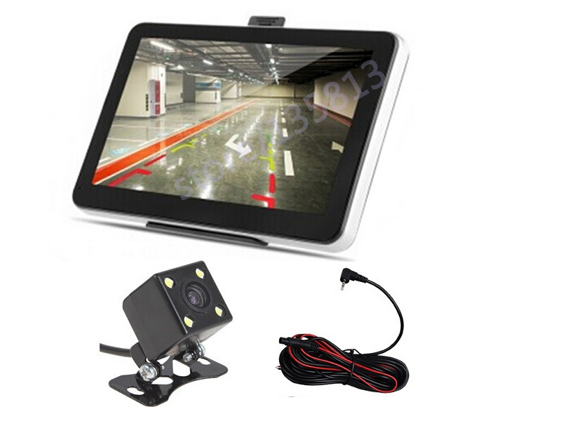 5 Car GPS Navigation Bluetooth AV IN Reverse Camera Map 4 LED Night Vision CCD Car