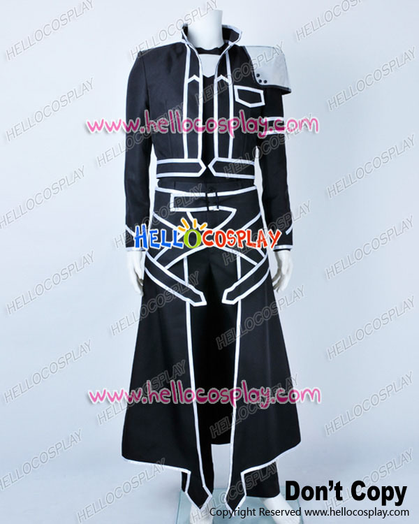 Sword Art Online Cosplay Kirito Kazuto Kirigaya Black Costume H008