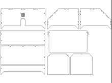 DIY Makerbot Replicator 3d printer 3mm acrylic hood cover plates kit Enclosure kit for Replicator 3D Printer Clones