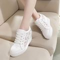 2016 Spring Women Shoes European Breathable Casual Sport Shoes Height Increasing Sapato Feminino Lace Ladies Shoes