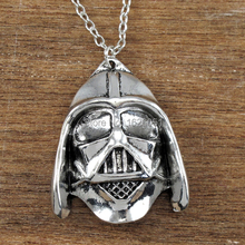 Star Wars Darth Vader s Helmet Pendant Charms Retro Silver Chain Necklace Jewelry