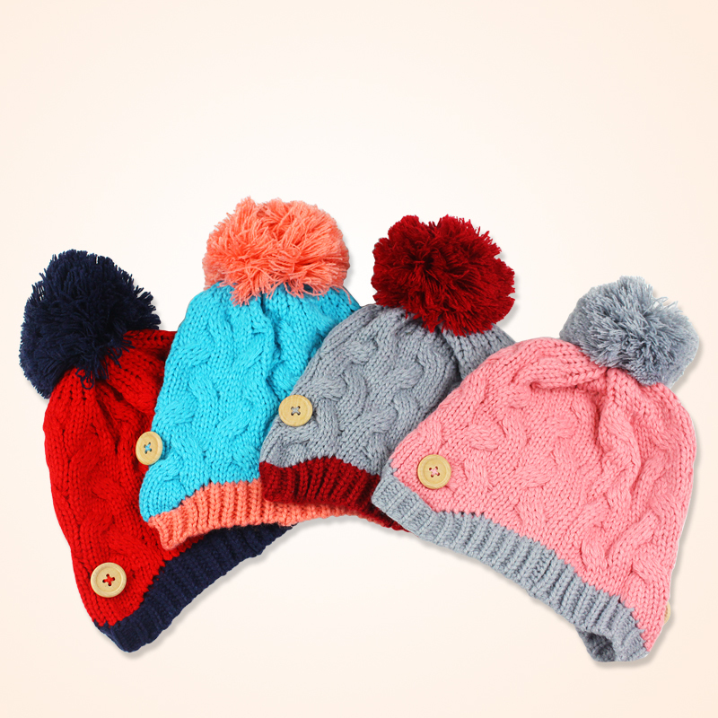 Fall and winter baby warm ear wool hat boys and g...