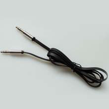 1m Metal Cable Audio 3.5mm to 3.5 mm Male to Male Extension Cable Aux Cable for Mobile Phones Headphones MP3 Black