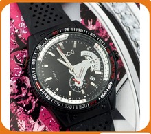 NEW HOT outdoor sport Luxury Military Pilot Aviator Army Style black Silicone WRIST WATCH for MEN