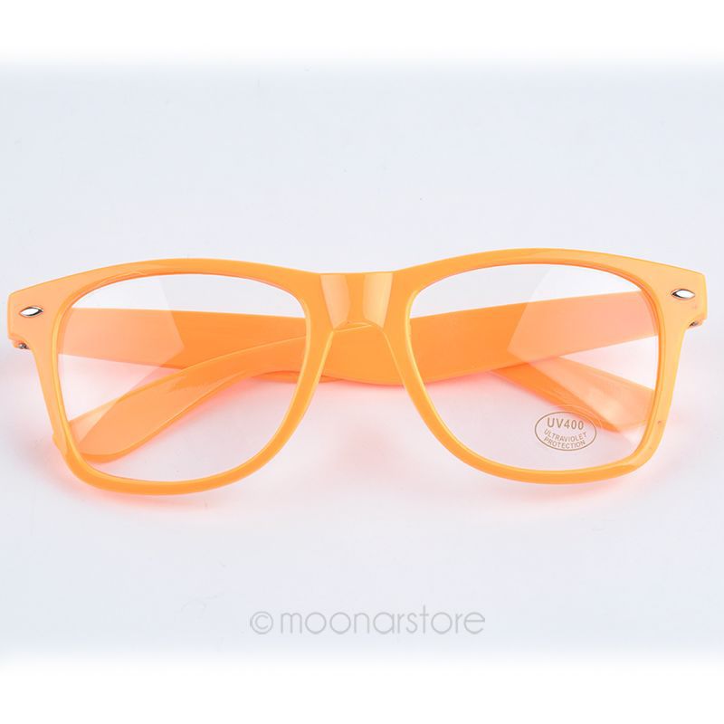 Hot Sale Fashion Clear Lens Wayfarer Nerd Glasses Candy Colors Glasses for Women Girls 10 Colors