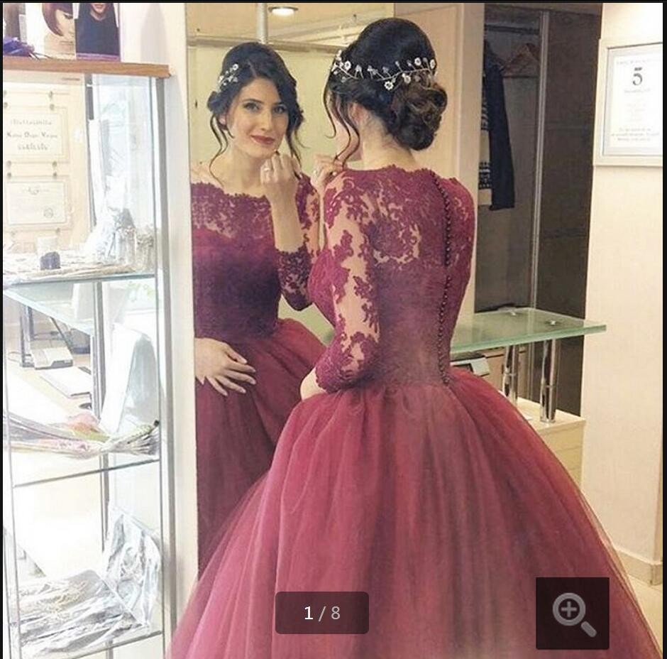 Dark red lace prom dress 2017 Dark red lace prom dress 2017