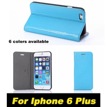 For Iphone 6 Plus Brilliant Genuine Leather Full Protective Case Cover Capa Simple High Quality Cellphone Flip Coque 054