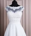 High quality White 2016 Tulle with Appliques Bead Tank Bridal Wedding Bolero Jacket Wedding Lace Shrug