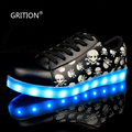 GRIRION 7 Colors in 1 Shining LED Shoes Skull LED Light Up Shoes for Women Girls