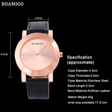 2016 men s watches minimalist large dial fashion casual quartz watches ultra thin rose gold clock