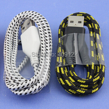 1pcs New 1 meter Braided Wire to 8 pin Date Sync Charging USB Cable Cords for iPhone 6 Plus 5 5S 5C iPod Touch 5 nano 7  IOS 8/7