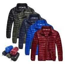 2014 Men Fall/Winter Duck Down Jacket Ultra Light Thermal Fashion Travel Pocketable Portable Thin Sports Duck Coats Outerwear