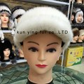 White water mink fur baseball cap