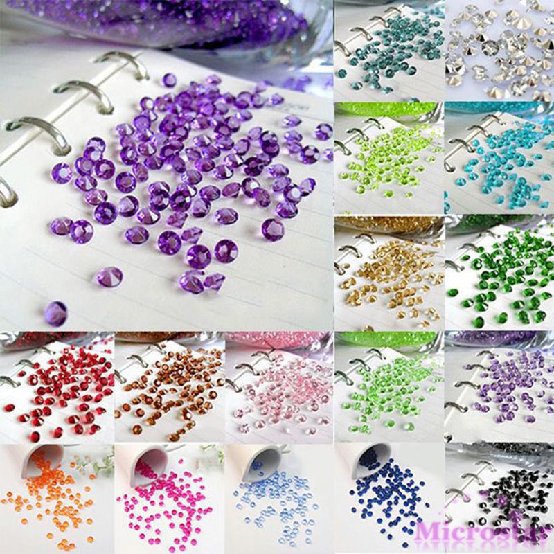 1000PCS 4 5mm 1 3ct Wedding Party Decoration Burgundy Dark Red Diamond Confetti Table Scatters Decoration