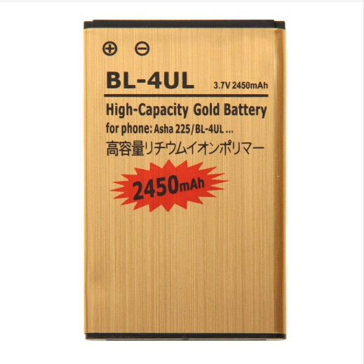 DHL free shippping 2450mAh High Capacity Li ion Mobile Phone Battery for Nokia Asha 225 Gold50pcs