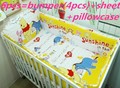 Promotion 6PCS Girl Baby Cot Crib Bedding set bumpers sheet pillow cover