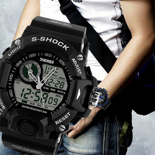 2016 New Arrival Digital Dual s shock Time Watches Men Fashion Man Sports Watches Luxury Brand Military Army Reloje