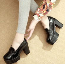 Platform Shoes Women Pumps 2016 Spring And Autumn Thick Hlles Comfortable Sweet High Heeled Shoes Match