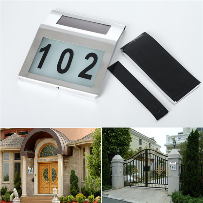 Uniquefire House Number LED Solar Power Motion Sensor Garden Security Lamp Outdoor Light Uniquefire House Number LED Solar Power Motion Sensor Garden Security Lamp Outdoor Light