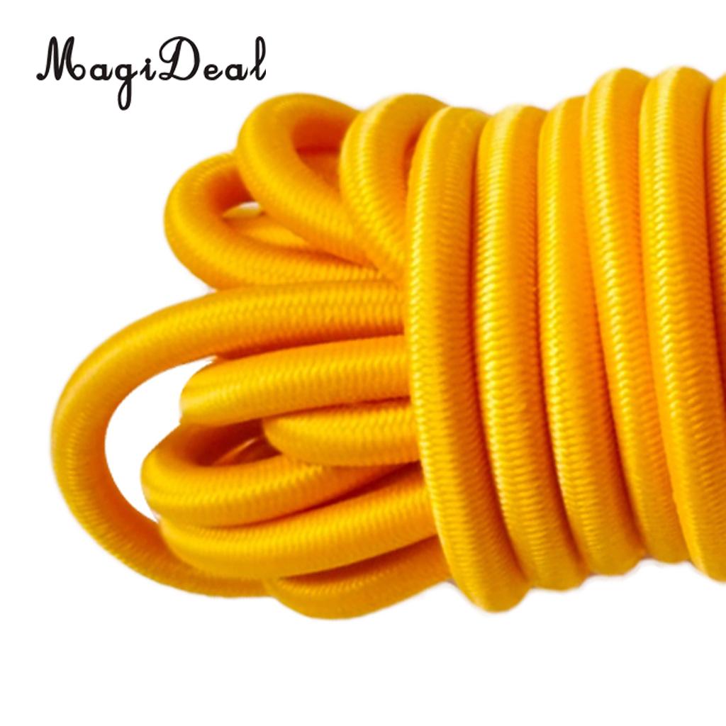 Yellow Elastic Bungee Rope Shock Cord Tie Down Boats Bikes Trailers up to 100m B 