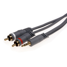 JH 1.5M AUX 3.5mm Stereo Plug 2RCA M/M A/V Connecter Audio Extension Cable for Ipod Mp3 Computer, MP3, DVD, CD Player Speaker
