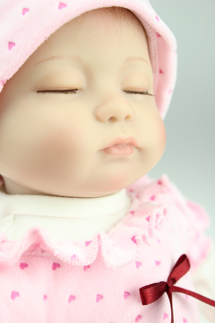 Free shipping 18 inches realistic newborn real baby doll handmade soft silicone vinyl reborn babies realistic girls toys