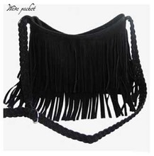 2015 Hot Sale Tassel Women Leather Handbags Cross Body Shoulder Bags Fashion Messenger Bags Suede Fringe