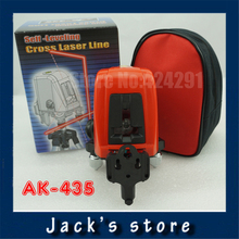 Freeshipping ! AK435 360degree self- leveling Cross Laser Level 1V1H Red 2 line 1 point HOT SALE