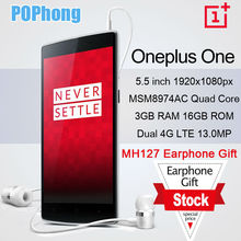 F Stock Bamboo oneplus one 64gb 5.5 inch FHD 1920*1080 CyanogenMod 11  4g lte phone Snapdragon 8974AC Quad Core 2.5GHz