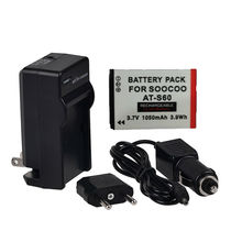 1pcs soocoo AT-S60 Battery Li-ion original 1050mah with home wall charger with car charger for SooCoo S60 Sports Camera