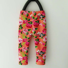 Retail 1pcs Baby Girls Winter Pants 100 Cotton Warm Toddler leggings Flower Leopard PP Pants Warp