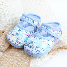 Baby Girl Shoes Flower Printed Toddler Infants Bowknot Prewalker Size 4 5 6