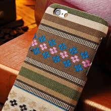Fabrics Colorful Hard Case For iPhone 6 6G 4 7 Inch Retro Tribal pattern Cloth Plastic
