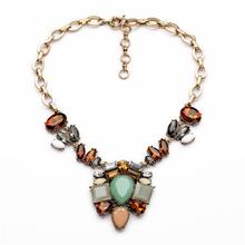Free shipping! Personalized multi stone necklace, Fashion woman jewlery necklace , gold jewelry