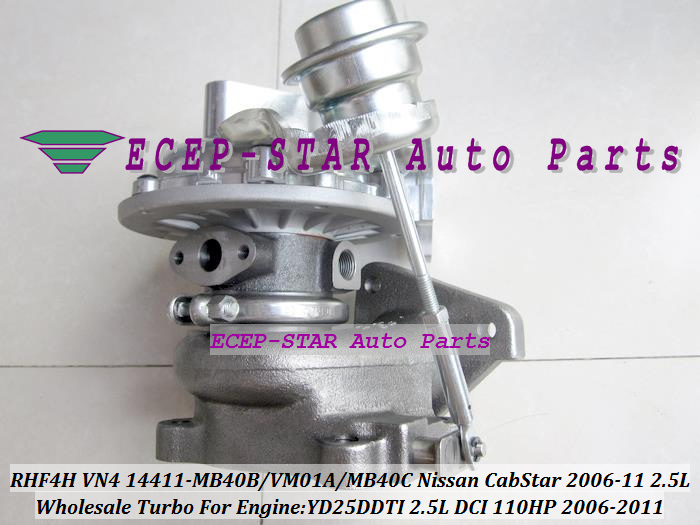 RHF4H VN4 14411-MB40B 14411-VM01A 14411-MB40C Turbocharger Turbo For Nissan Truck CabStar 2.5 Dci 2006-2011 YD25DDTI 2.5L 110HP (1)
