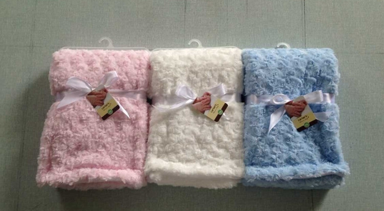 Rose Velvet Baby Blanket High Quality Baby Swaddle Wrap Swaddling Winter Warm Brand Bedding Soft Infant Crochet Blanket (3)