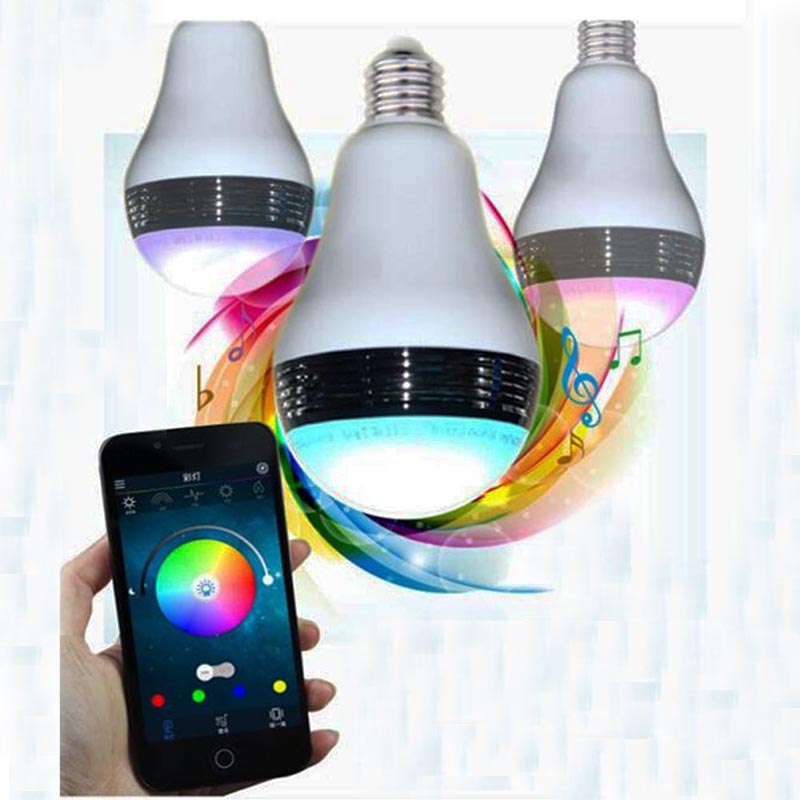 Wireless Bluetooth AUdio Speakers E27 LED RGB Light Music Bulb Lamp Color Changing via WiFi App Control Wireless Bluetooth AUdio Speakers E27 LED RGB Light Music Bulb Lamp Color Changing via WiFi App Control